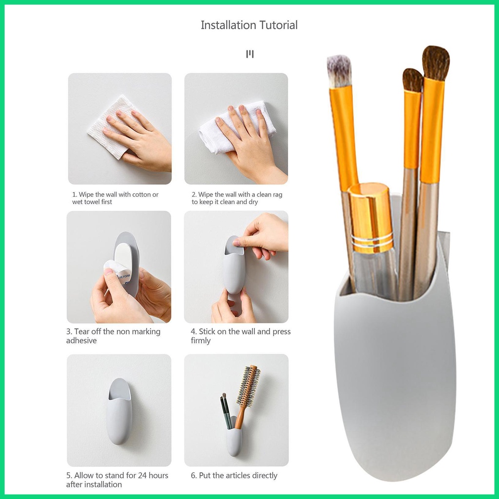 Hộp Đựng Đồ Dùng Bằng Silicon Dính Tường Dễ Lau Chùi Tiện Dụng Cho jiwvn