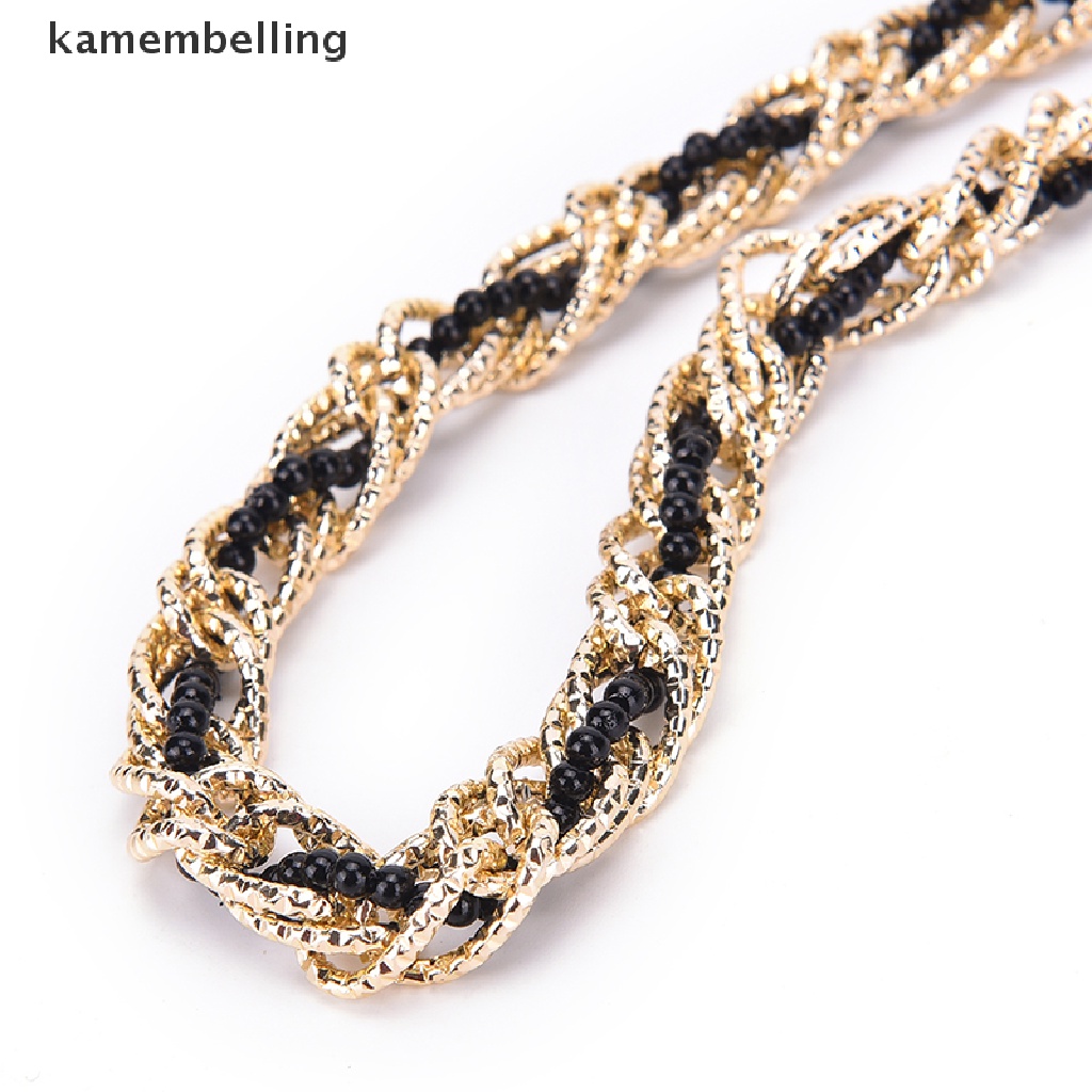 Thắt Lưng Dây Xích Kim Loại Đính Hạt Ngọc Trai Thời Trang Cho Nữ