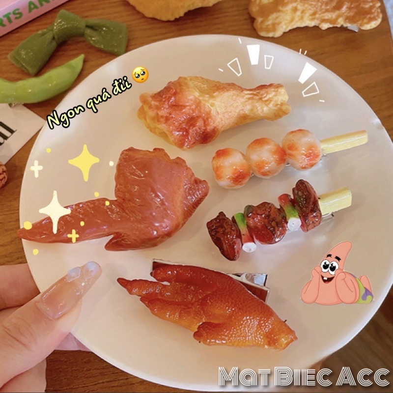 Kẹp tóc thức ăn đồ chơi hoa quả dễ thương độc đáo