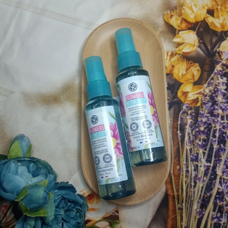 Xịt thơm body và tóc FLOWERS IN THE CITY của Yves Rocher Pháp 100ml