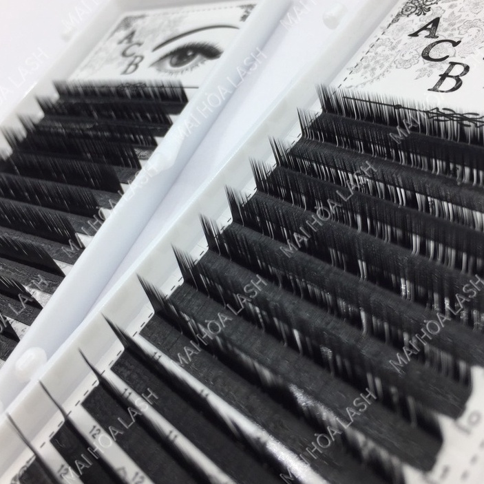 Mi KHAY ĐỘ cong L,LC,LD,M MIX  007_keo nối mi_dụng cụ nối mi_ Mai Hòa Lash