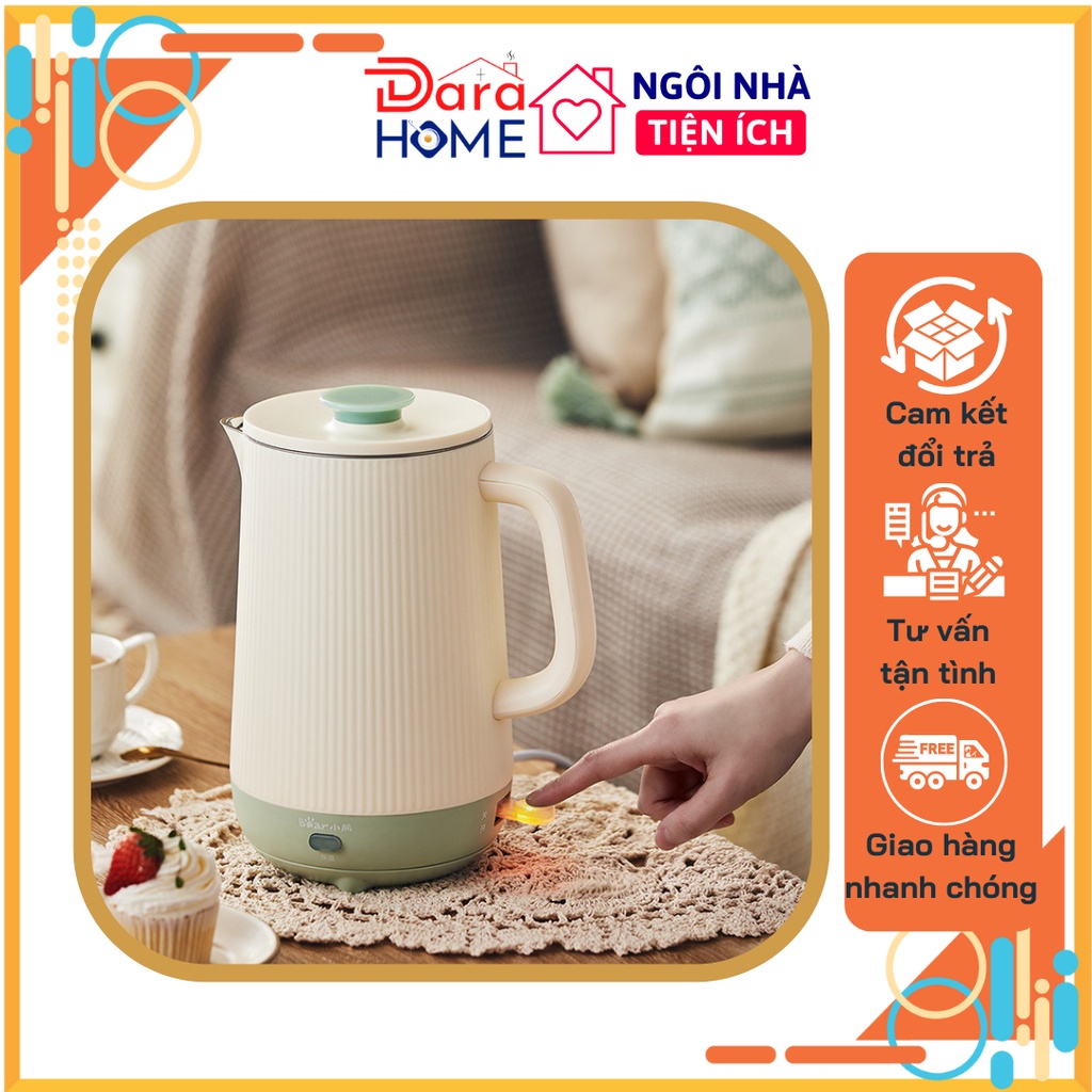 Ấm Đun Nước Điện, Ấm Siêu Tốc Cách Nhiệt Tự Động Tắt An Toàn