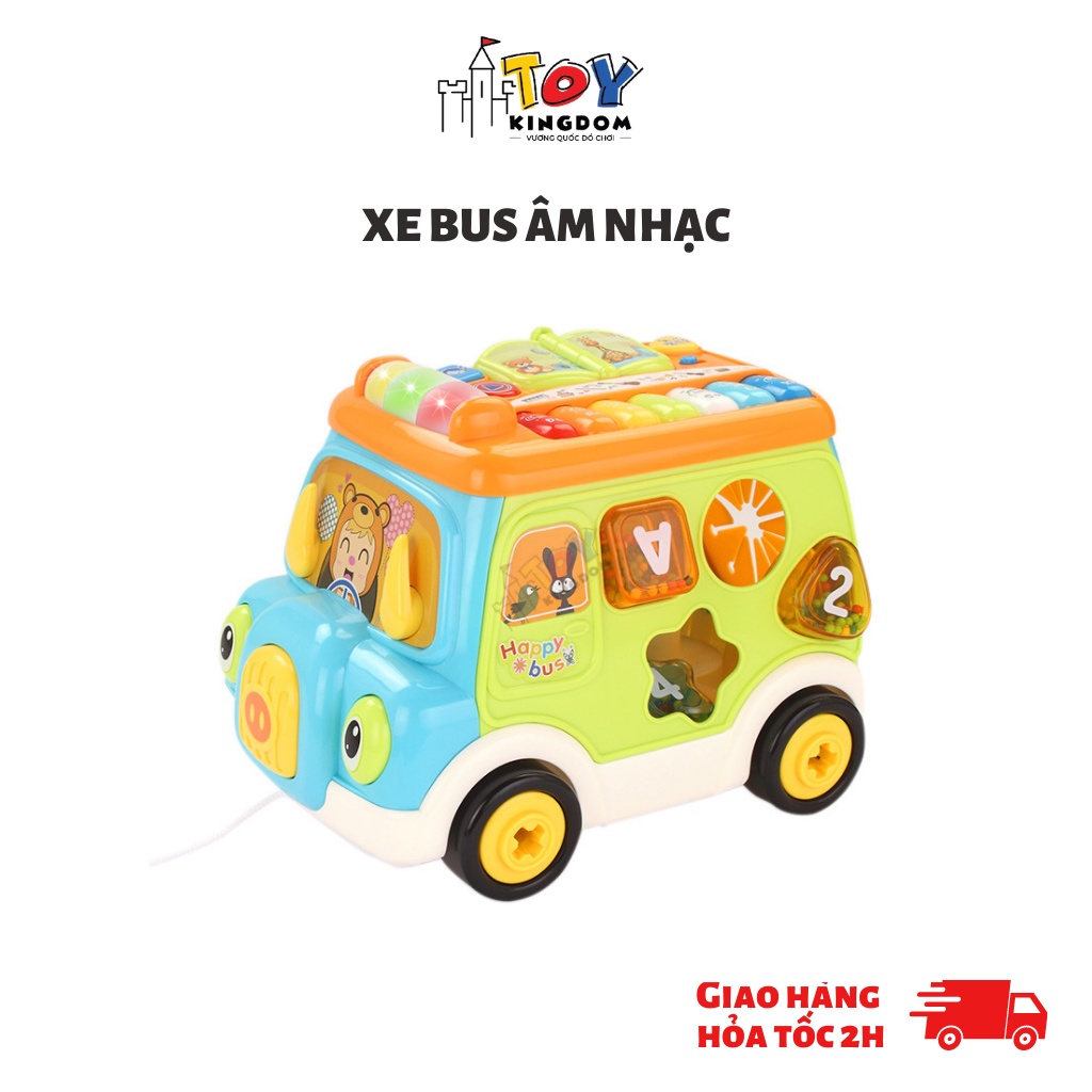 Đồ Chơi Ô Tô Âm Nhạc Tiếng Anh Woa Toys Bao Gồm Đàn, Nhạc, Thả Khối Hàng Cao Cấp