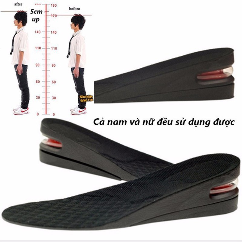 Lót giày tăng chiều cao cả bàn có đệm khí,dùng cho cả nam và nữ ,có miếng lót nhung cao cấp L1