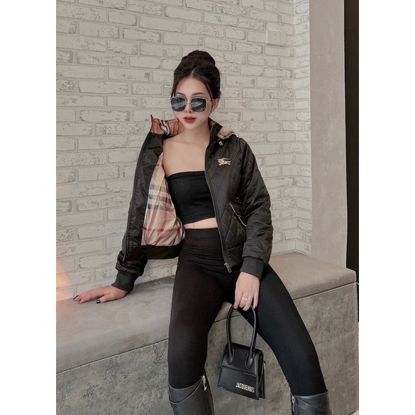 Áo phao ngắn mũ Bbr