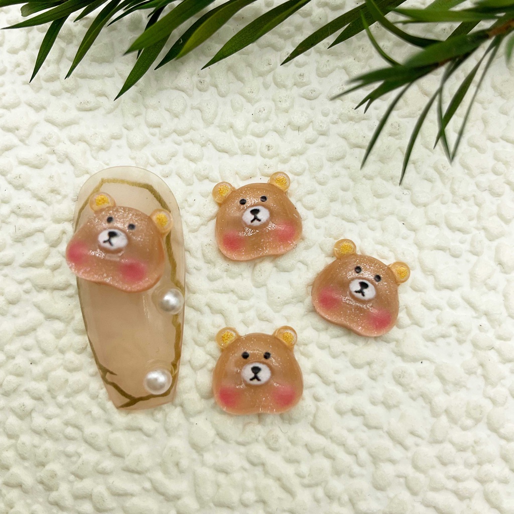 Set 50 Phụ Kiện Trang Trí Móng Tay 3D Hình Động Vật Dễ Thương