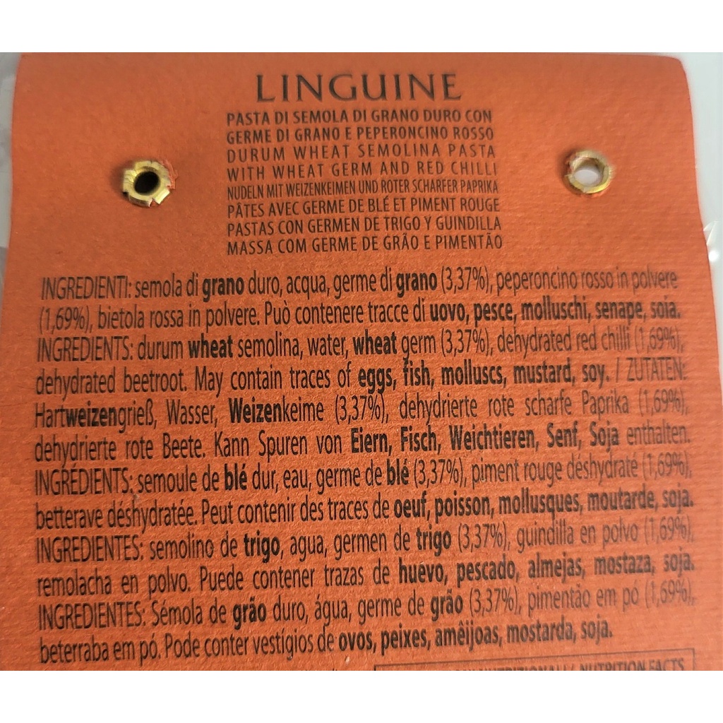 [Gói 250g – PEPERONCINO &amp; ROSSO] MÌ Ý SỢI DẸT VỊ ỚT ĐỎ [Italia] MORELLI Linguine Peperoncino Rosso Pasta (cff)