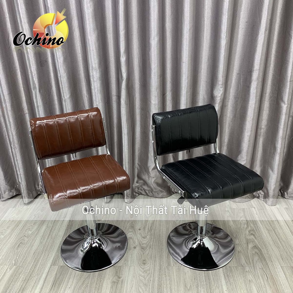 Ghế bàn Trang điểm Hiện Đại, Ghế Bàn Phấn Bọc Da Cao Cấp Mẫu Tựa Sọc Điểu Chỉnh Độ Cao 30 Đến 50 Và Xoay 360 Độ