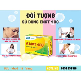 ENAT 400 Vitamin E 400 IU Hộp 30 Viên Hỗ Trợ Đẹp Da