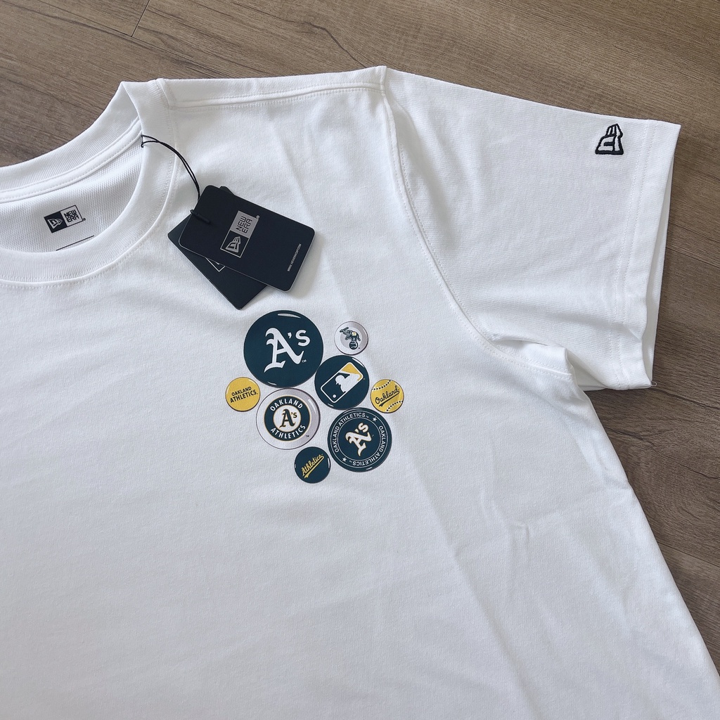 [CHÍNH HÃNG] Áo Thun New Era - Nhiều logo A'S *Trắng* - Code: 13338660