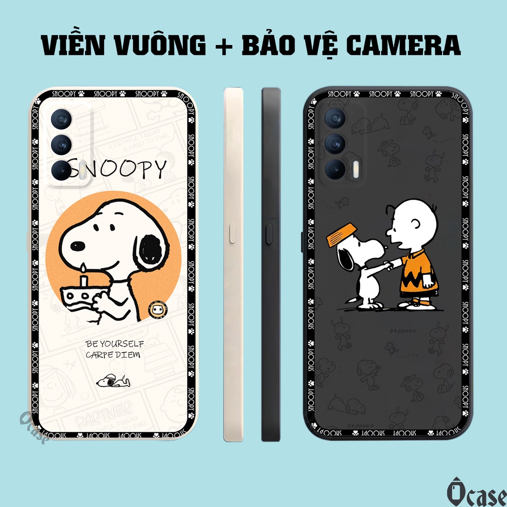 Ốp lưng Realme V15 5G in hình chú chó dễ thương cạnh viền vuông có bảo vệ camera