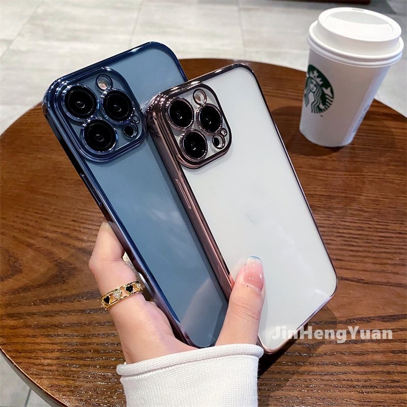 Ốp Điện Thoại Silicon Khung Vuông Mạ Màu Sang Trọng Cho IPhone 14 13 12 11 Pro Max Mini 14plus X XS Xsmax XR 7 8 Plus
