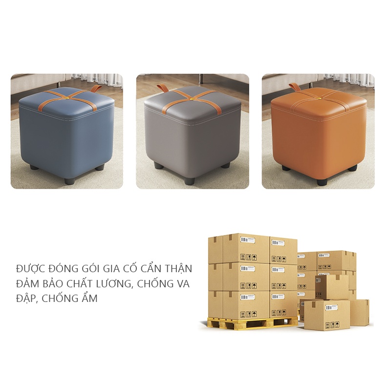 Ghế đôn sofa da simili cao cấp phong cách hiện đại thương hiệu Gapi - GC16