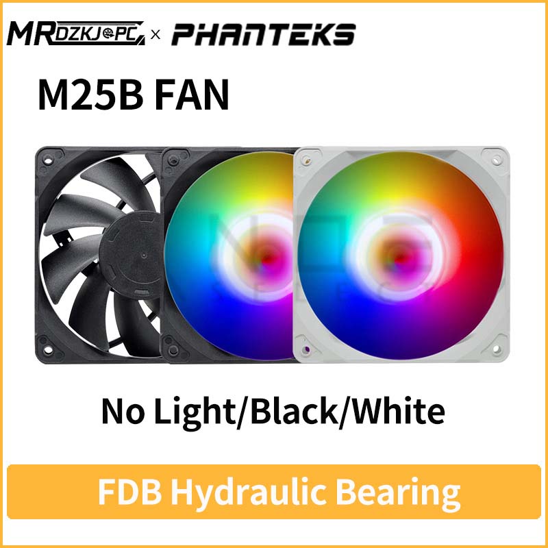 Quạt Tản Nhiệt Điều Chỉnh Nhiệt Độ Gió Cao Không Có Hộp Màu Phanteks M25-120 ARGB PWM 4PIN CPU 5V 3PIN ARGB đóng gói không có hộp màu