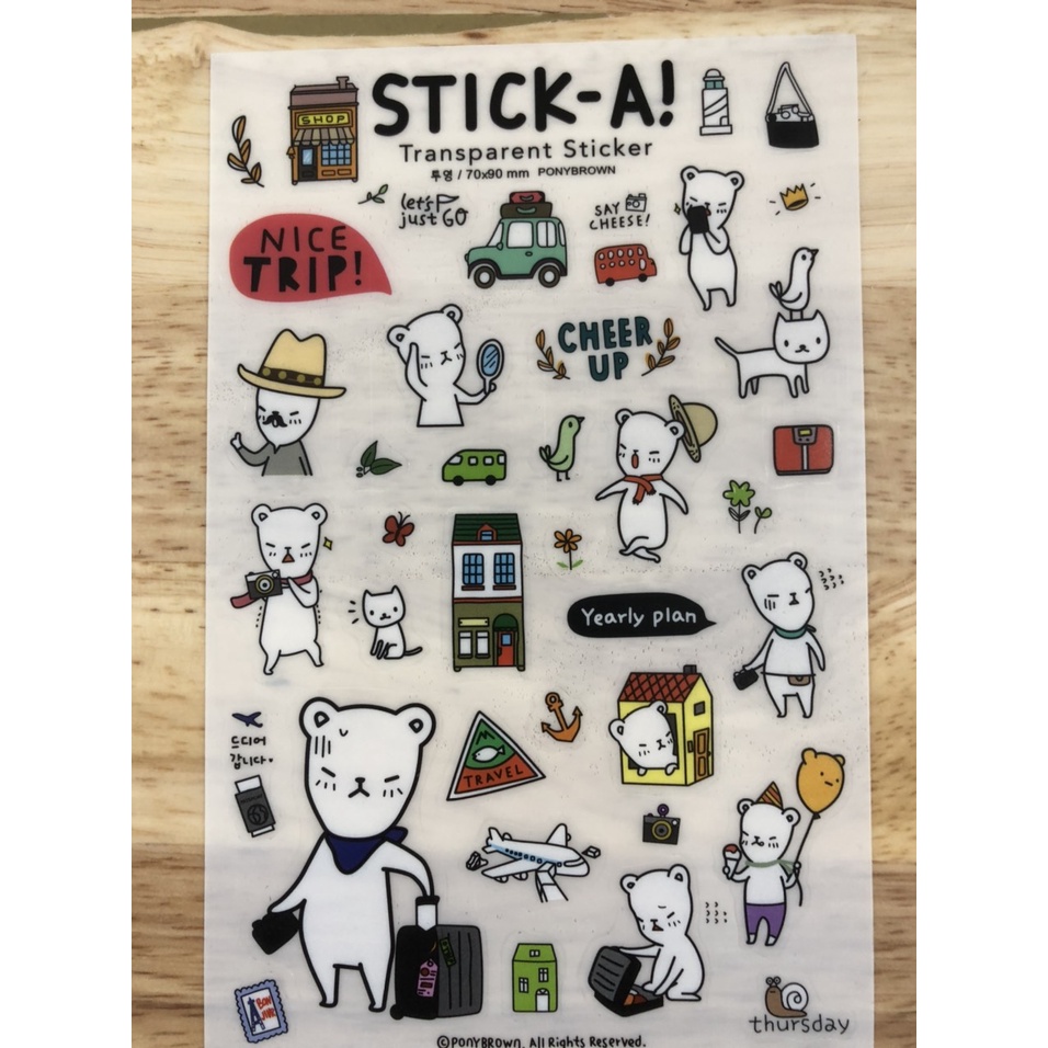 (Hàng Sẳn) Hình Dán Sticker  PET PVC dễ thương,Sticker trang trí mang hướng retro có thể dùng để trang trí sổ tay,.