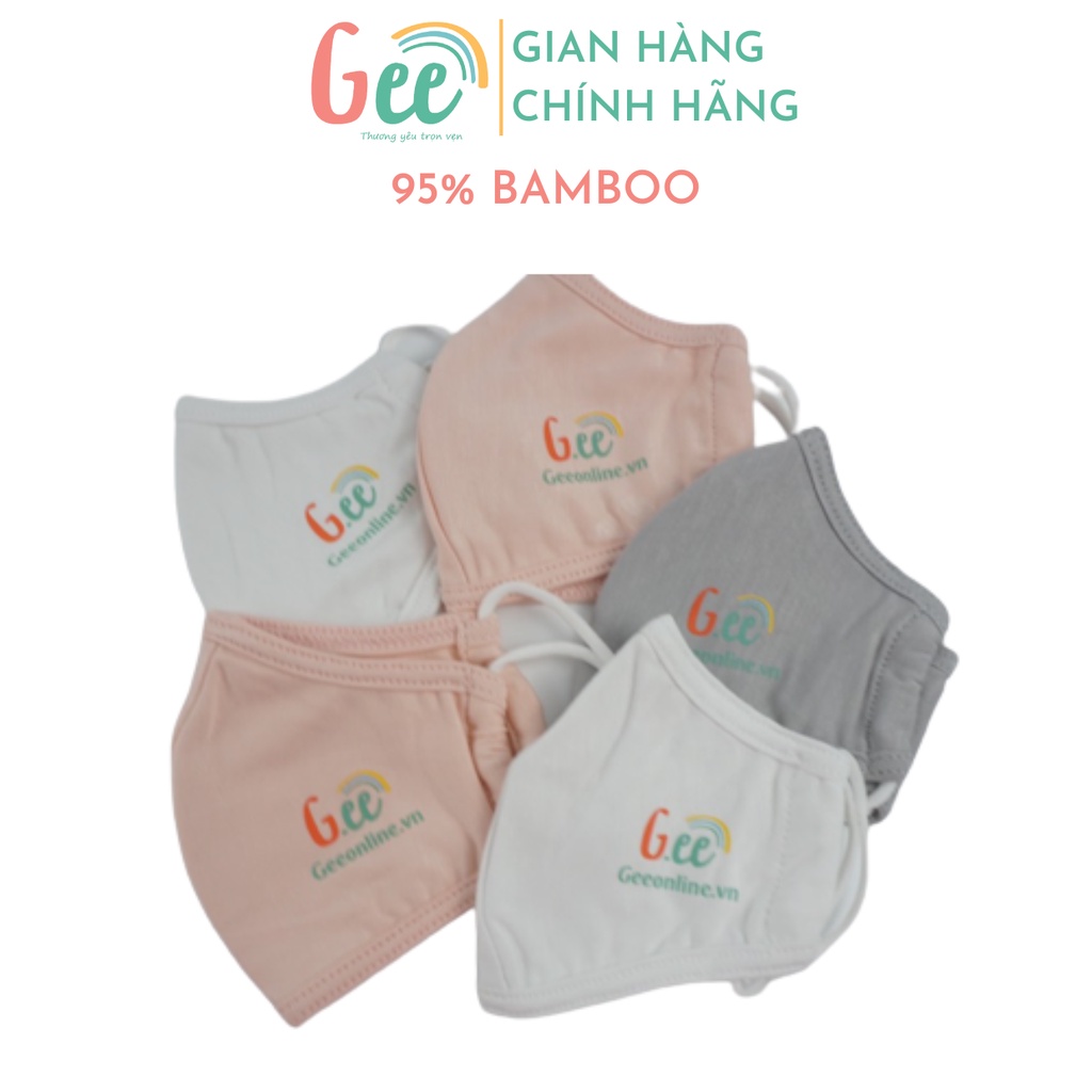 Khẩu Trang Vải Sợi Tre Gee Cho Trẻ Em, Sơ Sinh, Người Lớn Mềm Mịn Thấm Hút Kháng Khuẩn