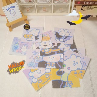 Ivi iko | set 12 sticker halloween & thỏ