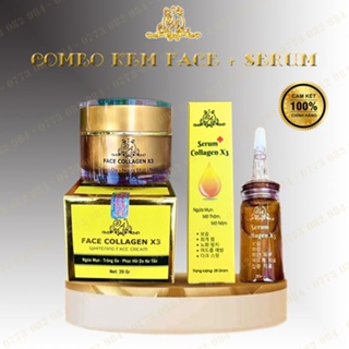 Combo Kem Face Collagen X3 Và Serum Collagen X3 Đông AnhGiúp Da Trắng Sáng