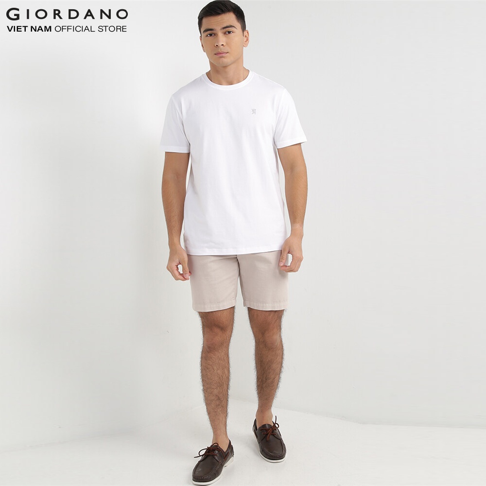 Áo Thun Ngắn Tay Nam In Logo Sư Tử Giordano 01022379