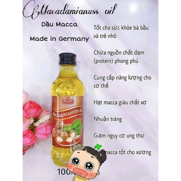 Dầu macca Đức Kunella cho bé ăn dặm 100ml