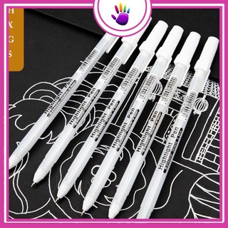 Bút gel trắng highlighter dùng để vẽ viền, trang trí - tiệm nhà milk