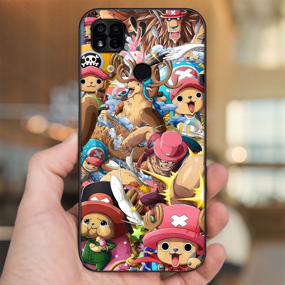 Ốp lưng Xiaomi Redmi 10A viền đen in hình Chopper One Piece Đảo Hải Tặc