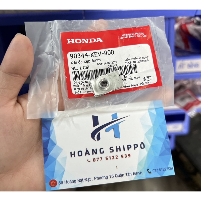 Đai ốc kẹp 6mm , kẹp hộc bình , kẹp dè sau chính hãng honda