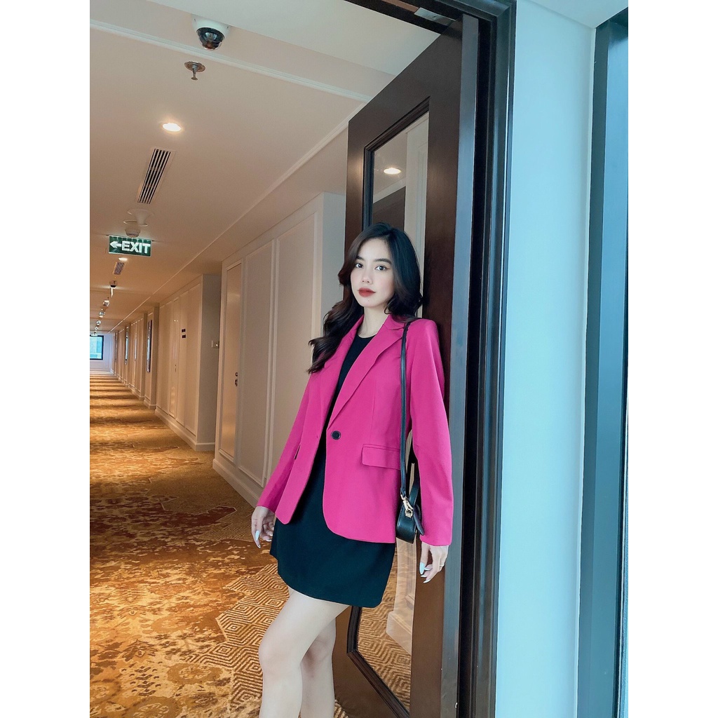 ÁO VEST BLAZER HỒNG THU ĐÔNG NỮ