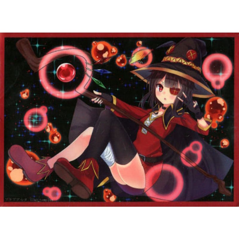 Bọc bài Yugioh Sleeve Character Anime Konosuba Megumin 60 cái Double sleeve illusion Templus