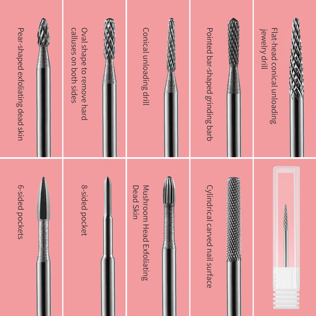 Mũi Khoan Móng Tay FABIYAN bằng thép vonfram chất lượng cao