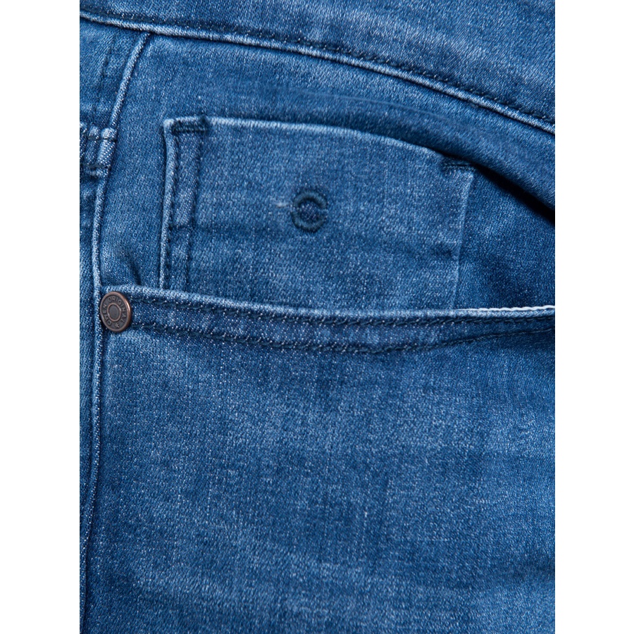 Quần jean nam hàng hiệu Owen QJSL221490 dáng slim fit ống côn màu xanh trung vải bò denim cotton cao cấp bền đàn hồi tốt