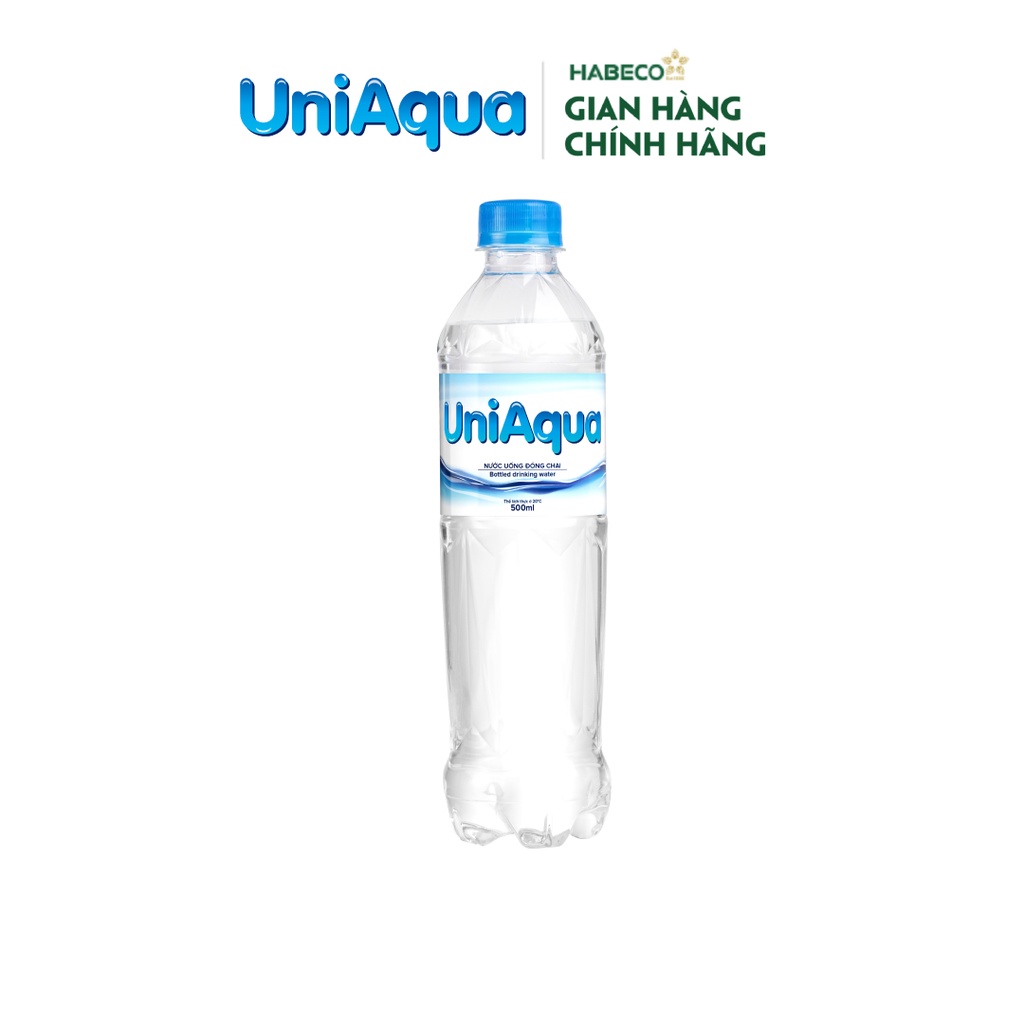 Thùng 24 chai nước uống đóng chai UniAqua - HABECO (350ml/chai)