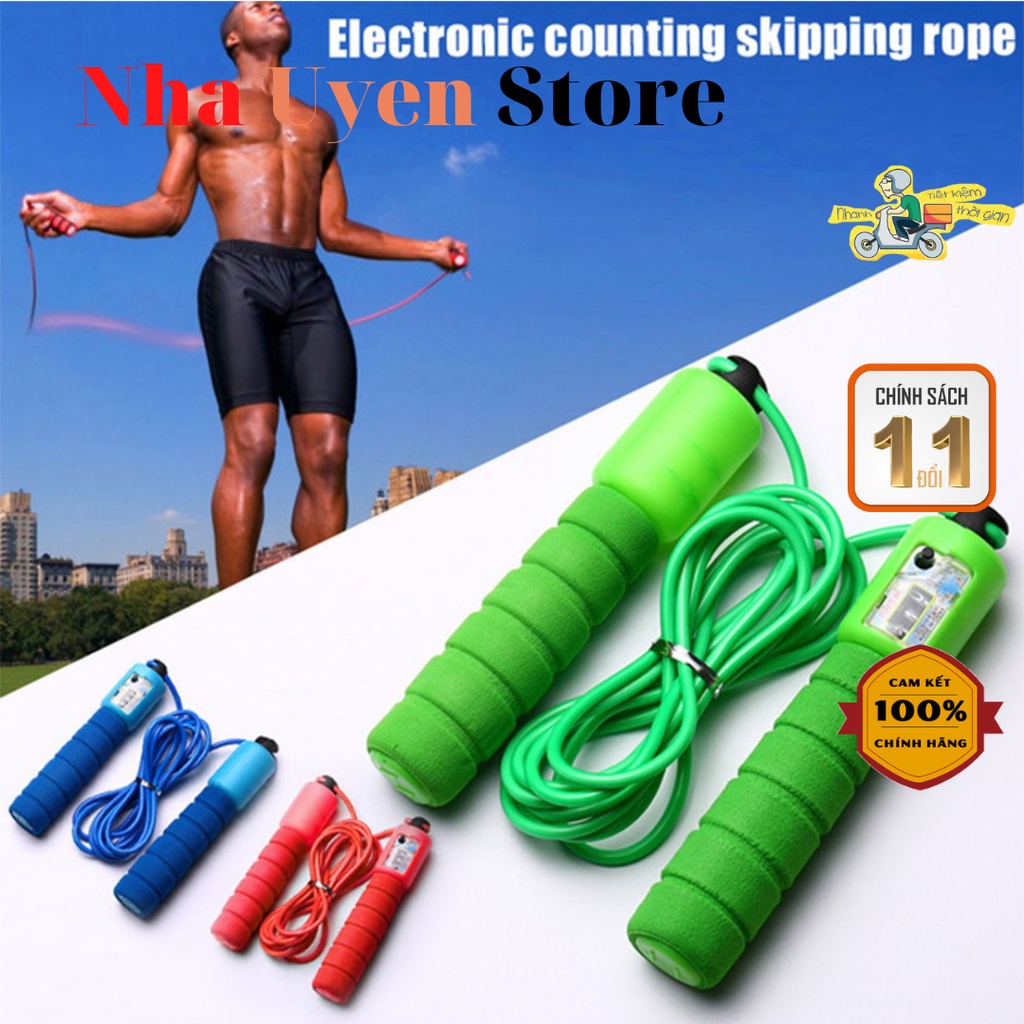 Dây nhảy cá nhân tập thể dục - có đếm số lần nhảy - Dây tập thể dục -Kìm Bóp Tay (Màu ngẫu nhiên)