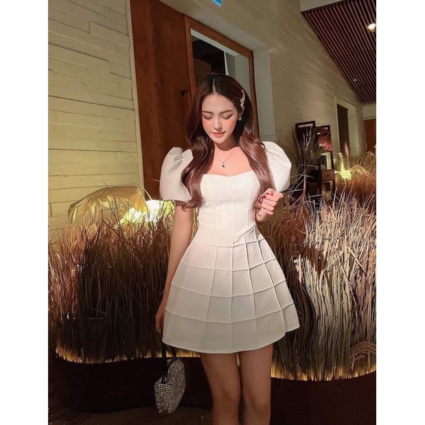 BIGSIZE Đầm cổ vuông tay phồng 50-90kg