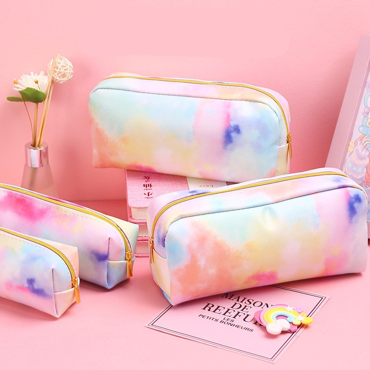 [Hàng sẵn] Túi Đựng Bút Chất Da PU - Không Thấm -  Không Nhăn -  2 Kích Thước Tùy Chọn