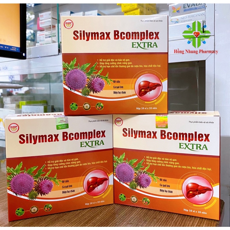 Silymax Bcomplex Extra Hỗ trợ giải độc gan, bảo vệ gan, tăng cường chức năng gan ( Hộp 100viên)