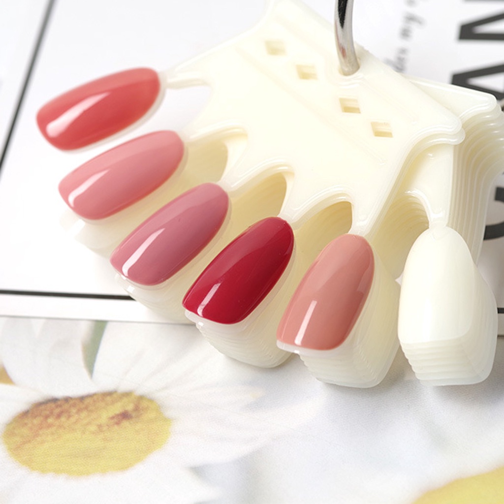 Set 10 / 50 Thẻ Móng Tay Giả Trưng Bày Hình Quạt / Vương Miện Bằng Nhựa ABS