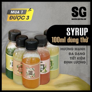 Siro trái cây các loại vị 100ml Syrup Herbal SG Ổi, Dâu, Đào, Vải, Nhãn, Chanh, Dưa lưới, Sung - Nguyên Liệu Pha Chế SG