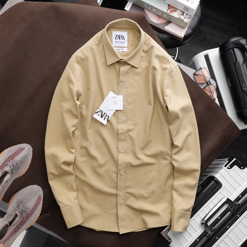 Áo sơ mi nam cao cấp chính hiệu Zara, MWSHOP chất vải chéo sọc mịn, co giãn nhẹ không nhăn, thoáng mát siêu thấm mồ hôi
