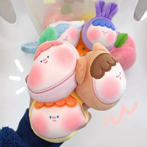 Móc Khóa Móc Treo Ô Tô Móc Treo Balo Túi Xách Gấu Bông Chất Liệu Vải Mịn Mềm Tay Nhiều Màu Dễ Thương Dobi M11