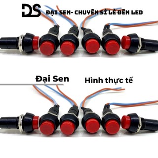 Nút công tắc tròn passing on off nhấn nhả dùng độ chế mạch đèn chuyển chế độ