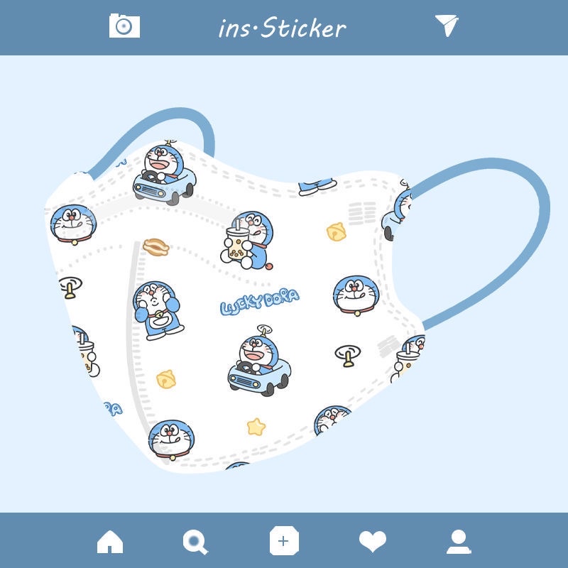 Khẩu trang hoạt hình hoạ tiết thời trang, in hình dễ thương người lớn Louiis.store