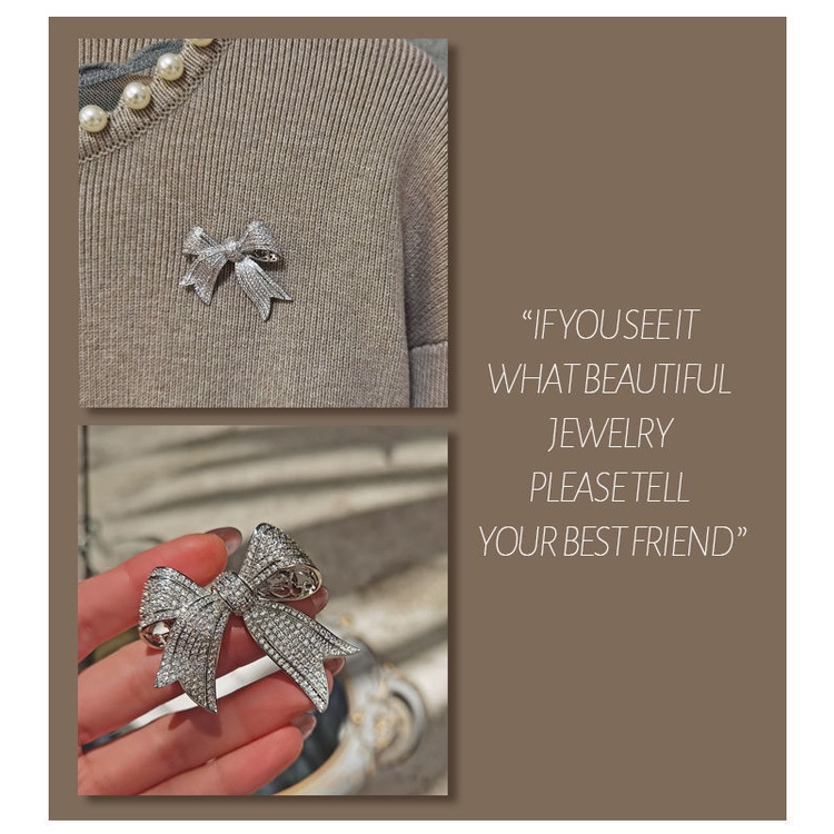 Trâm Cài Áo Hình Nơ Lớn Bằng Hợp Kim Phong Cách retro Thời Trang Cho Nữ Bán Chạy