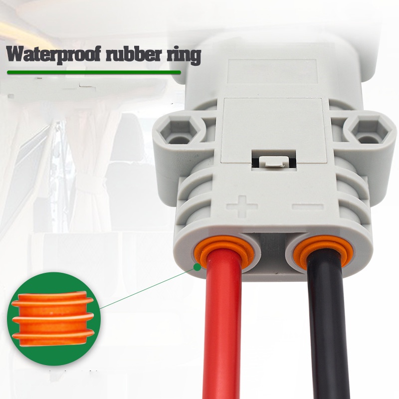 Phích Cắm Pin lithium 600V 1 Male Và 1 Female 50A Dành Cho Máy Điều Hòa Xe Hơi Anderson