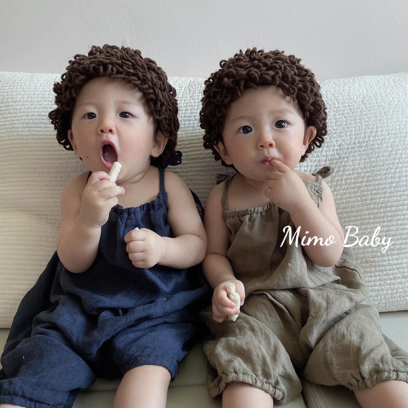 Bộ tóc giả bằng len đáng yêu phong cách hàn quốc cho bé TG02 Mimo Baby
