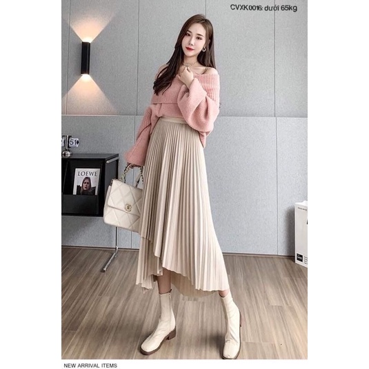 Chân váy dập ly vạt chéo hàng quảng châu od