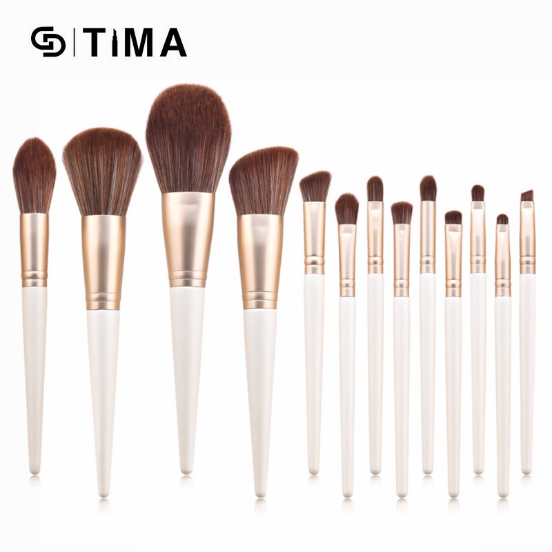 GDTIMA trắng xử lý màu lông màu nâu bóng mắt bàn chải sơn đầy đủ trang điểm bàn chải 13