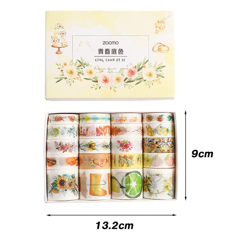 CHOOKEY Cuộn 20 Cuộn Băng Keo Dán Trang Trí Sổ Tay DIY