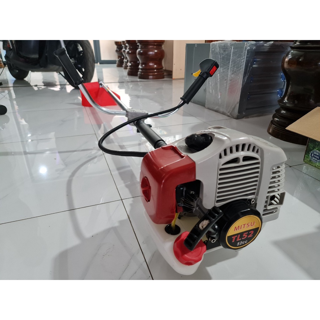 Máy cắt cỏ chạy xăng 2 thì Mitsu TL52 52cc. Máy cắt cỏ công suất lớn 52 cc