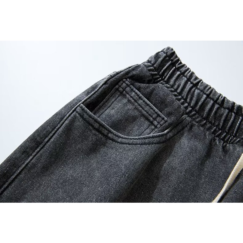 Quần Jean Dài Ống Rộng Thiết Kế Đơn Giản Thời Trang Nhật Hàn Trẻ Trung Cho Nam